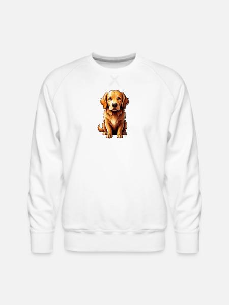 Golden Retriever Pop Art Charm - Men's Premium Sweatshirt - white