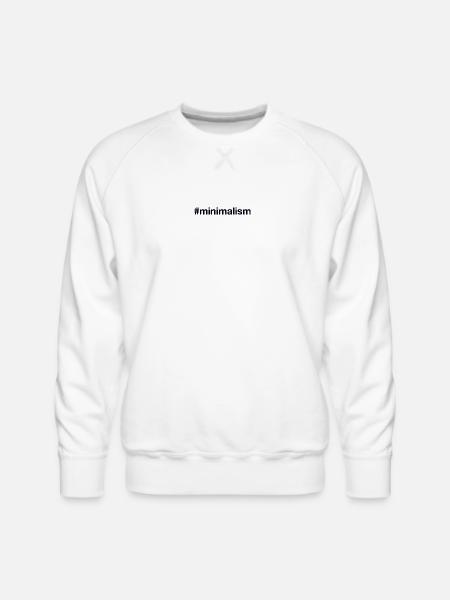 MINIMALISM - Men's Premium Sweatshirt - white