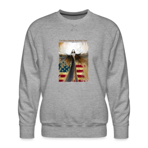 God bless America Angel_Strong color_Brown type - Men's Premium Sweatshirt