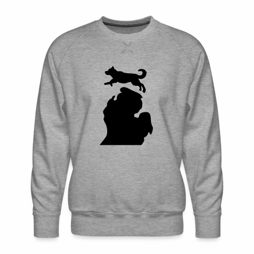 Bark Michigan Husky - Michigan Tech Colors - Men's Premium Sweatshirt