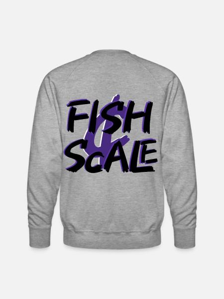 Purple Fish Sale Brush Art - Men's Premium Sweatshirt - heather grey