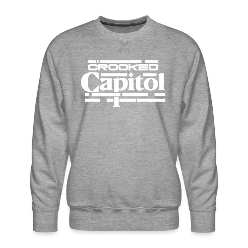 Crooked Capitol Logo White - Men's Premium Sweatshirt