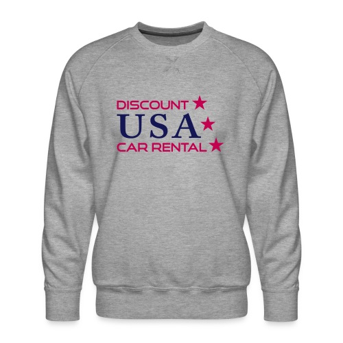 Discount USA Mens White Tee with small logo - Men's Premium Sweatshirt