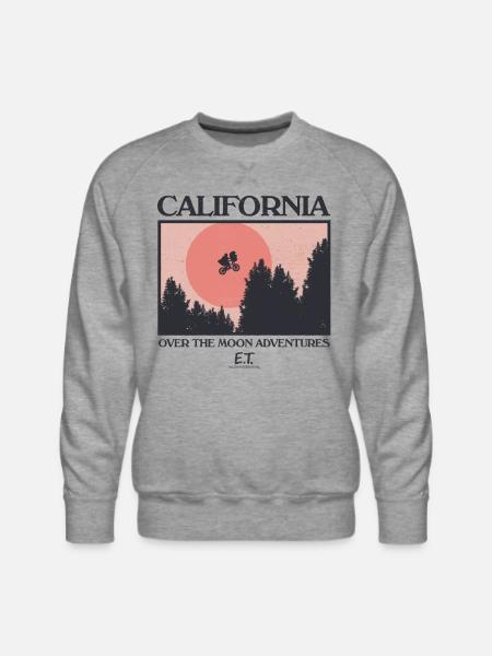 E.T. California Over The Moon Adventures - Men's Premium Sweatshirt - heather grey