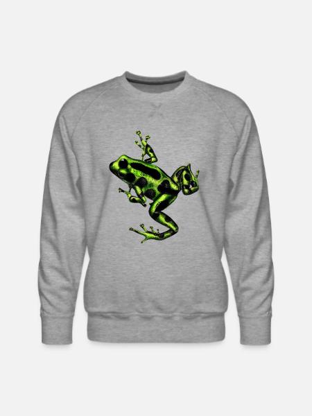Green poison dart frog - Men's Premium Sweatshirt - heather grey