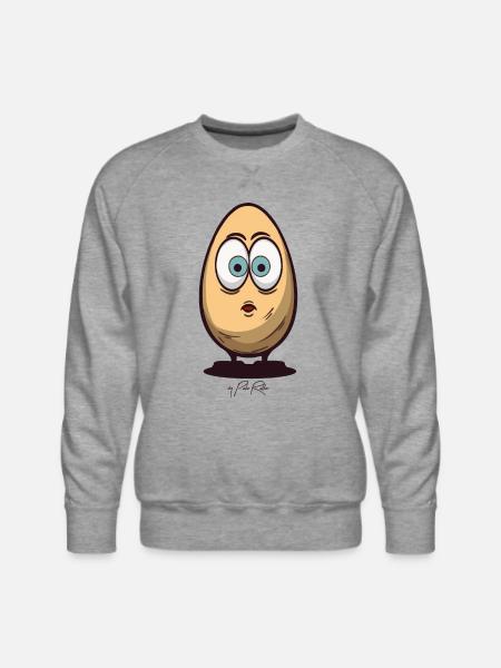 Surprised Egg - Men's Premium Sweatshirt - heather grey