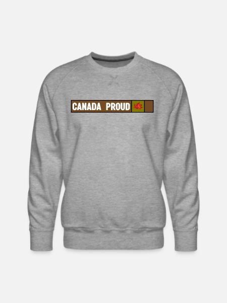 Canada Proud Camo - Men's Premium Sweatshirt - heather grey