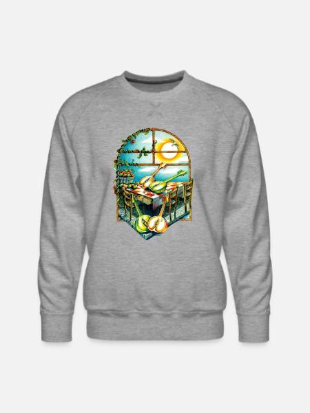 Rustic Sunrise Kitchen Scene - Men's Premium Sweatshirt - heather grey