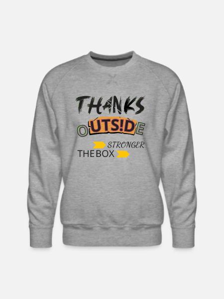 thanks - Men's Premium Sweatshirt - heather grey