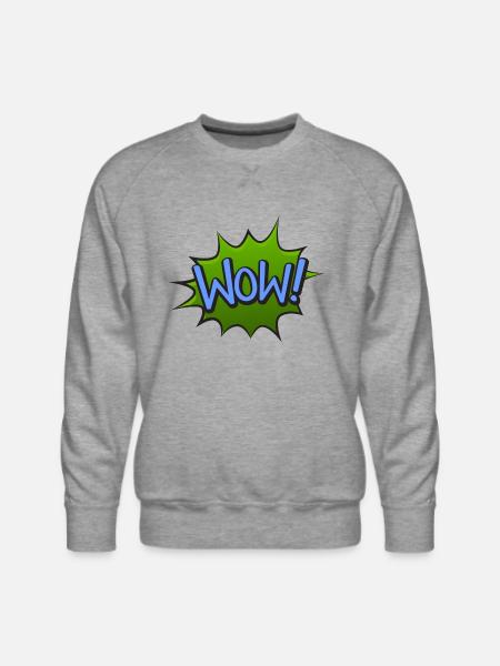 WOWscape - Men's Premium Sweatshirt - heather grey