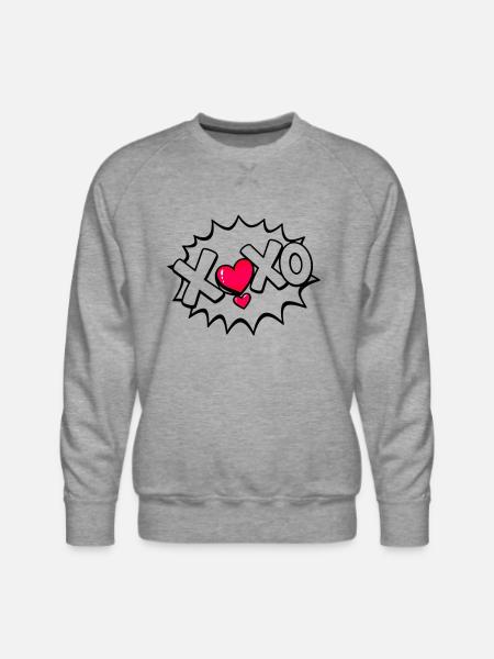 XOXO - Men's Premium Sweatshirt - heather grey