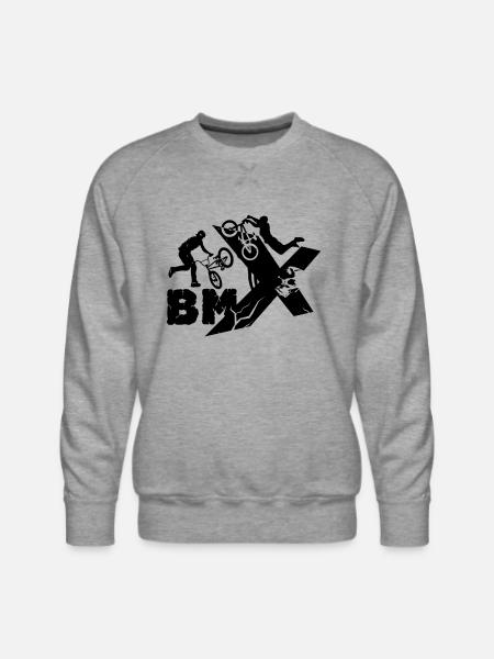 BMX Rider - Men's Premium Sweatshirt - heather grey