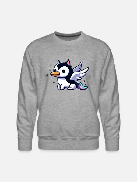 Pegasus Penguin - Men's Premium Sweatshirt - heather grey