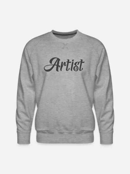 Artist (Black) - Men's Premium Sweatshirt - heather grey