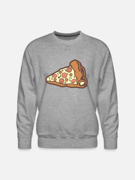 Pizza Slice - Men's Premium Sweatshirt - heather grey