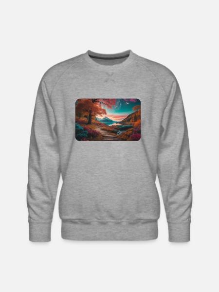 Cosmic Connection - Men's Premium Sweatshirt - heather grey
