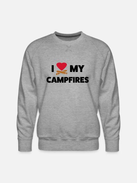 Campfire Love - Men's Premium Sweatshirt - heather grey