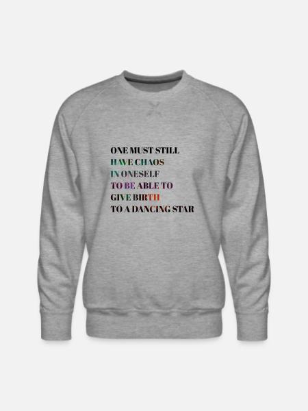 Motivational quote - Men's Premium Sweatshirt - heather grey