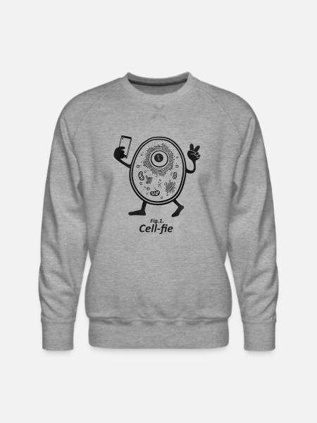 Cell fie - Men's Premium Sweatshirt - heather grey