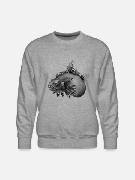 prehistoric axolotl - Men's Premium Sweatshirt - heather grey
