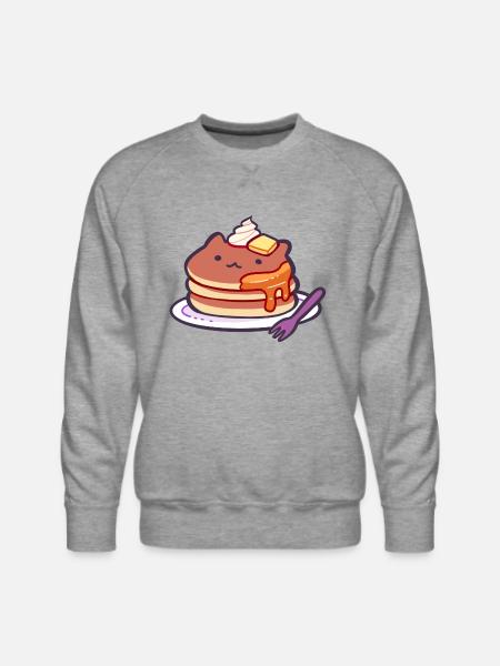 Cat Pancakes - Men's Premium Sweatshirt - heather grey