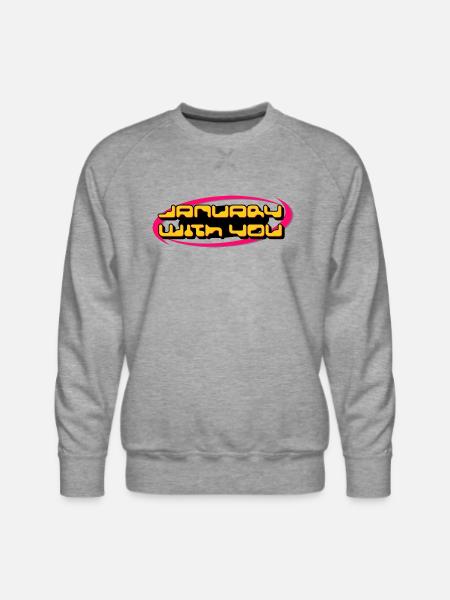 January With You - Men's Premium Sweatshirt - heather grey