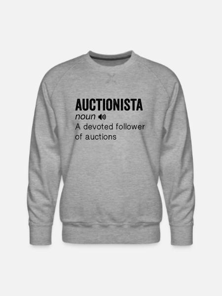 Auctionista definition - Men's Premium Sweatshirt - heather grey