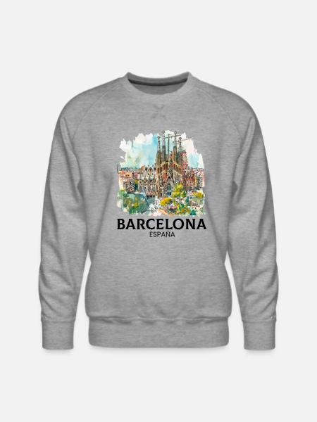 barcelona spain espana - Men's Premium Sweatshirt - heather grey