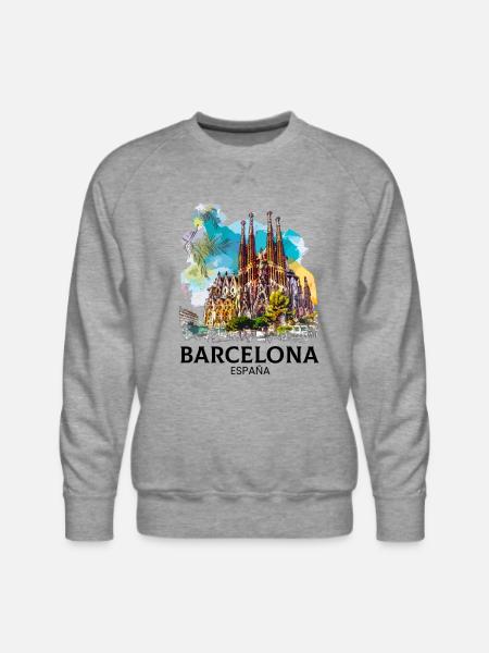 barcelona spain espana - Men's Premium Sweatshirt - heather grey