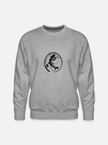 Christmas angler fish trout - Men's Premium Sweatshirt - heather grey