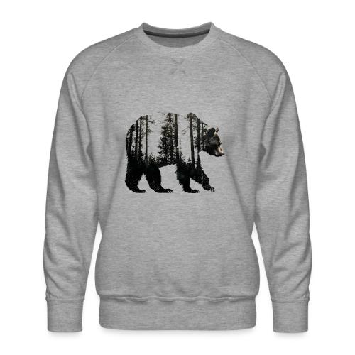Evergreen Bear Silhouette - Men's Premium Sweatshirt