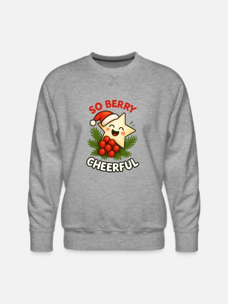 So Berry Cheerful - Men's Premium Sweatshirt - heather grey