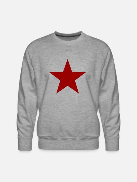 RED STAR 001 - Men's Premium Sweatshirt - heather grey