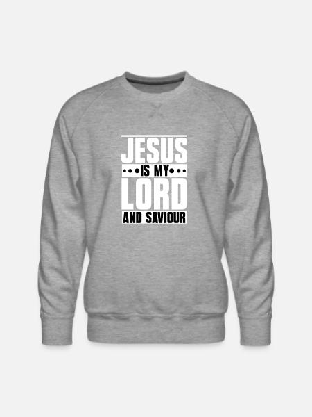 Jesus is my Lord and Saviour - Men's Premium Sweatshirt - heather grey