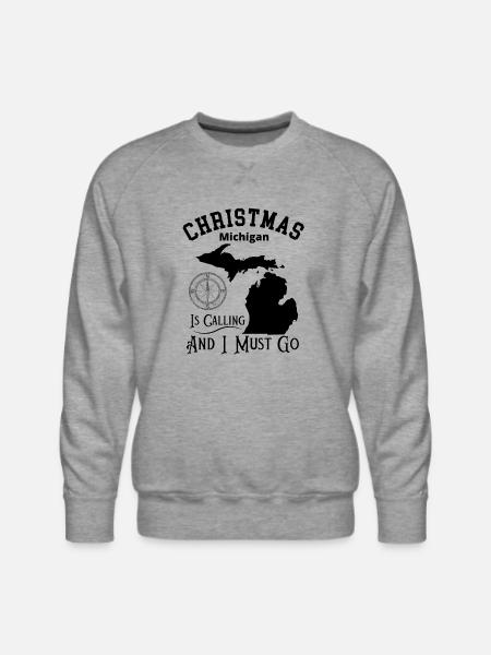 Christmas Michigan - Men's Premium Sweatshirt - heather grey