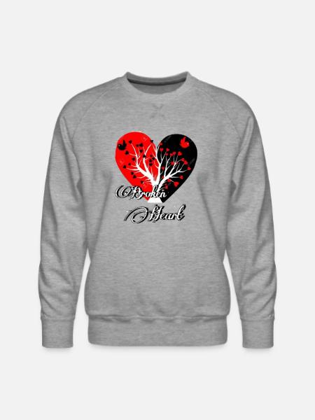 Broken heart - Men's Premium Sweatshirt - heather grey