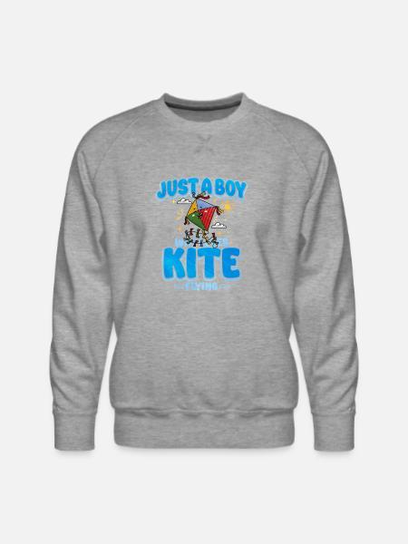 Kite Flying - Men's Premium Sweatshirt - heather grey