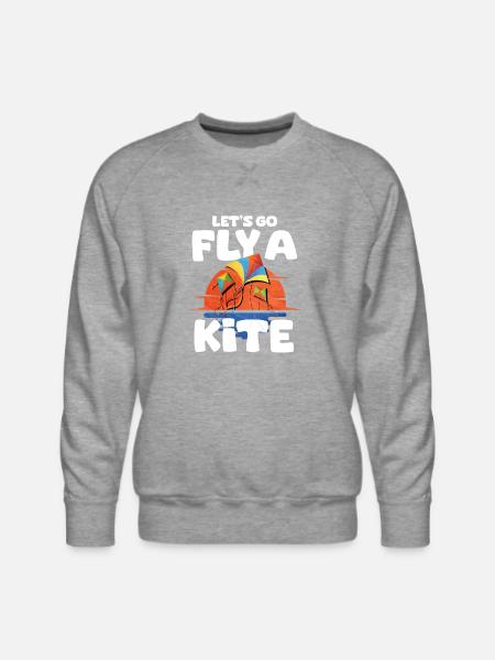 Kite Flying - Men's Premium Sweatshirt - heather grey