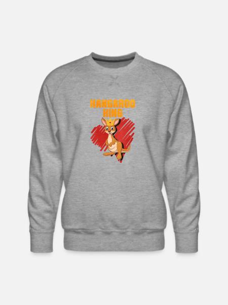 Kangaroo King - Men's Premium Sweatshirt - heather grey