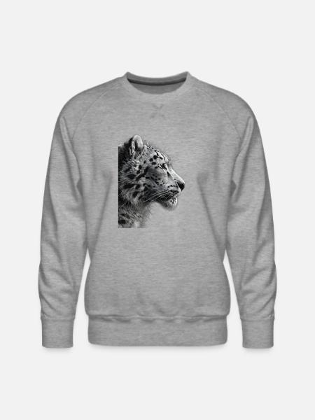 Snow Leopard - Men's Premium Sweatshirt - heather grey
