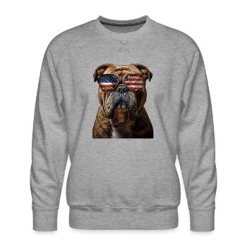 Bulldog - Men's Premium Sweatshirt - heather grey - Front