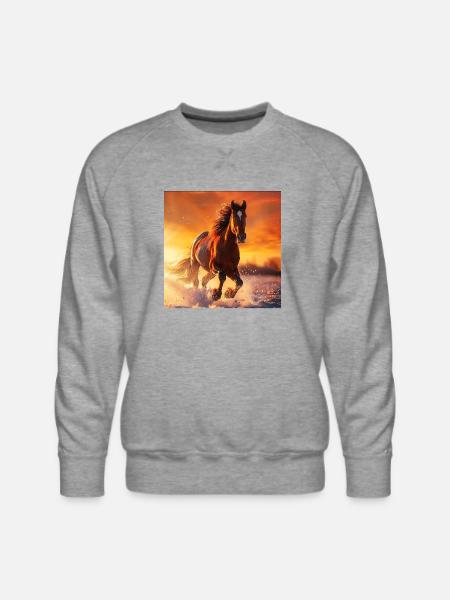 Horse - Men's Premium Sweatshirt - heather grey