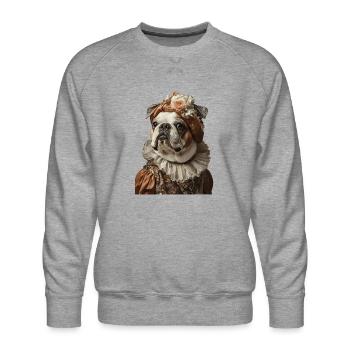 Bulldog - Men's Premium Sweatshirt - heather grey - Front