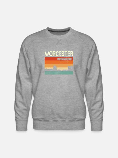 Worcester Massachusetts - Men's Premium Sweatshirt - heather grey
