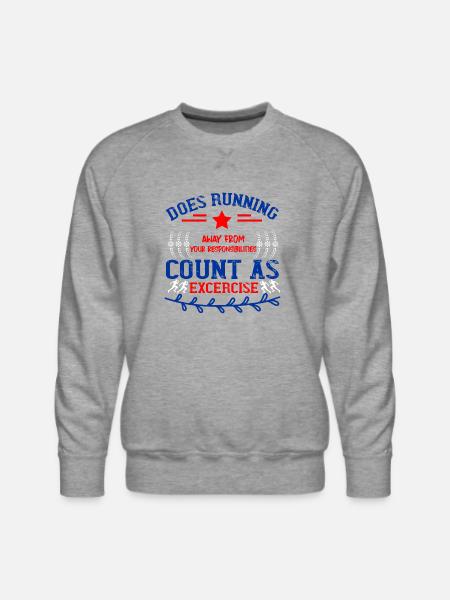 Running away from responsibilities - Men's Premium Sweatshirt - heather grey