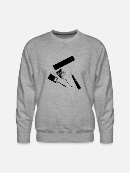 paint roller - Men's Premium Sweatshirt - heather grey
