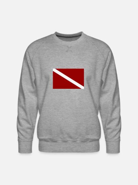 scuba flag - Men's Premium Sweatshirt - heather grey