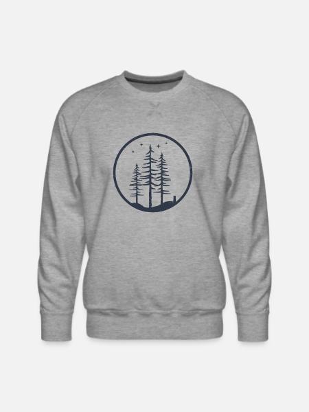 Nature Black and white - Men's Premium Sweatshirt - heather grey