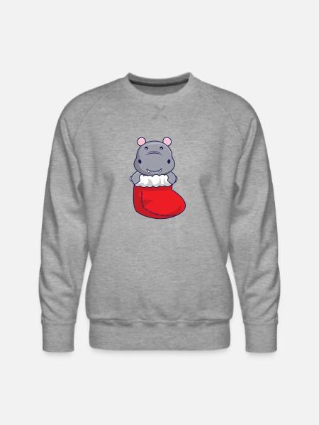 Sock in Hippo - Men's Premium Sweatshirt - heather grey