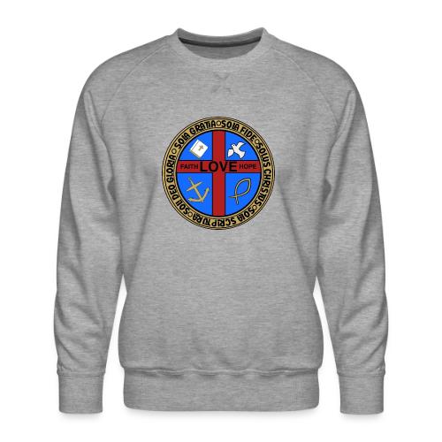 Five Solas Faith Hope Love Shirt–Christian Symbols - Men's Premium Sweatshirt